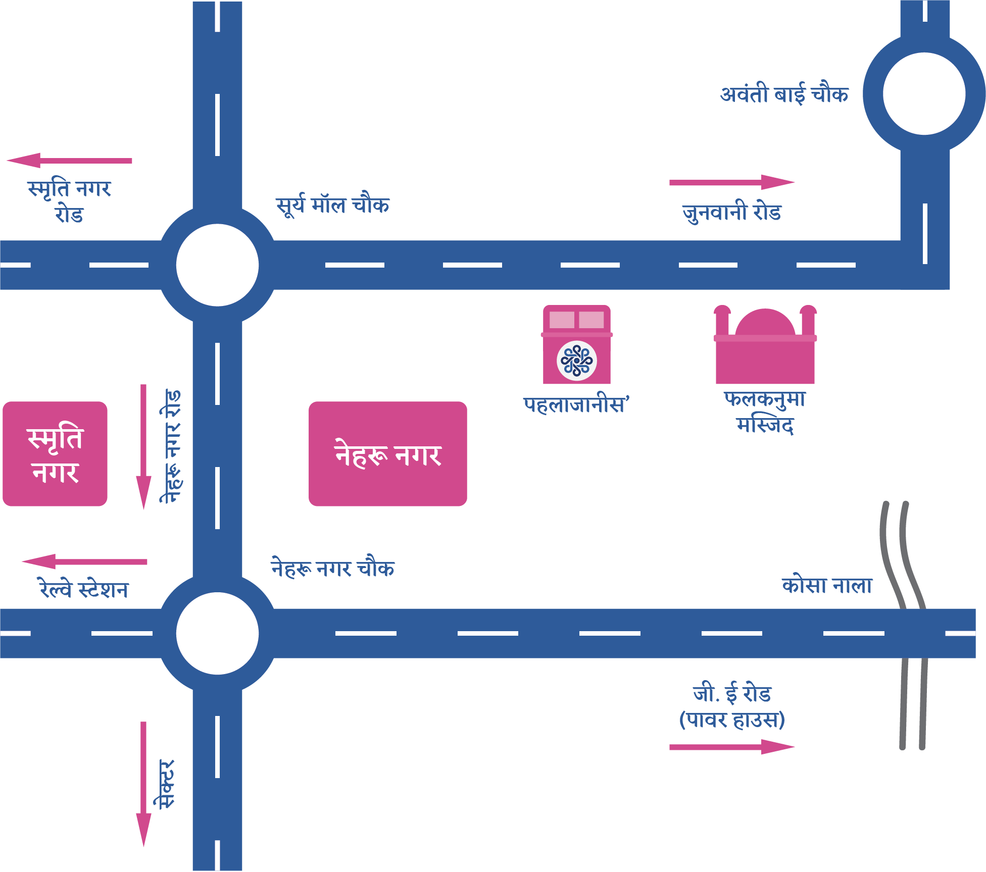 Bhilai Sketch Map