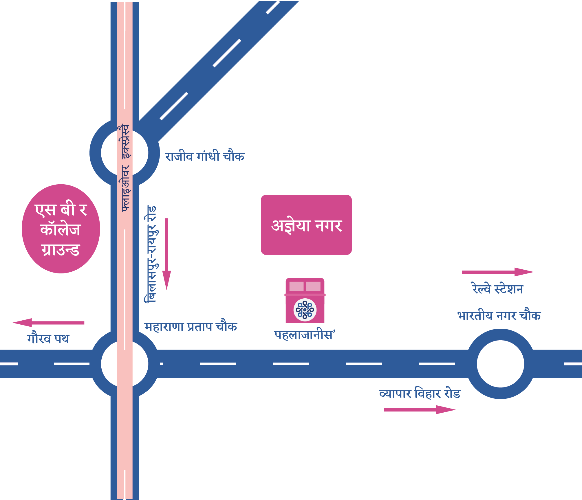 Bilaspur Sketch Map