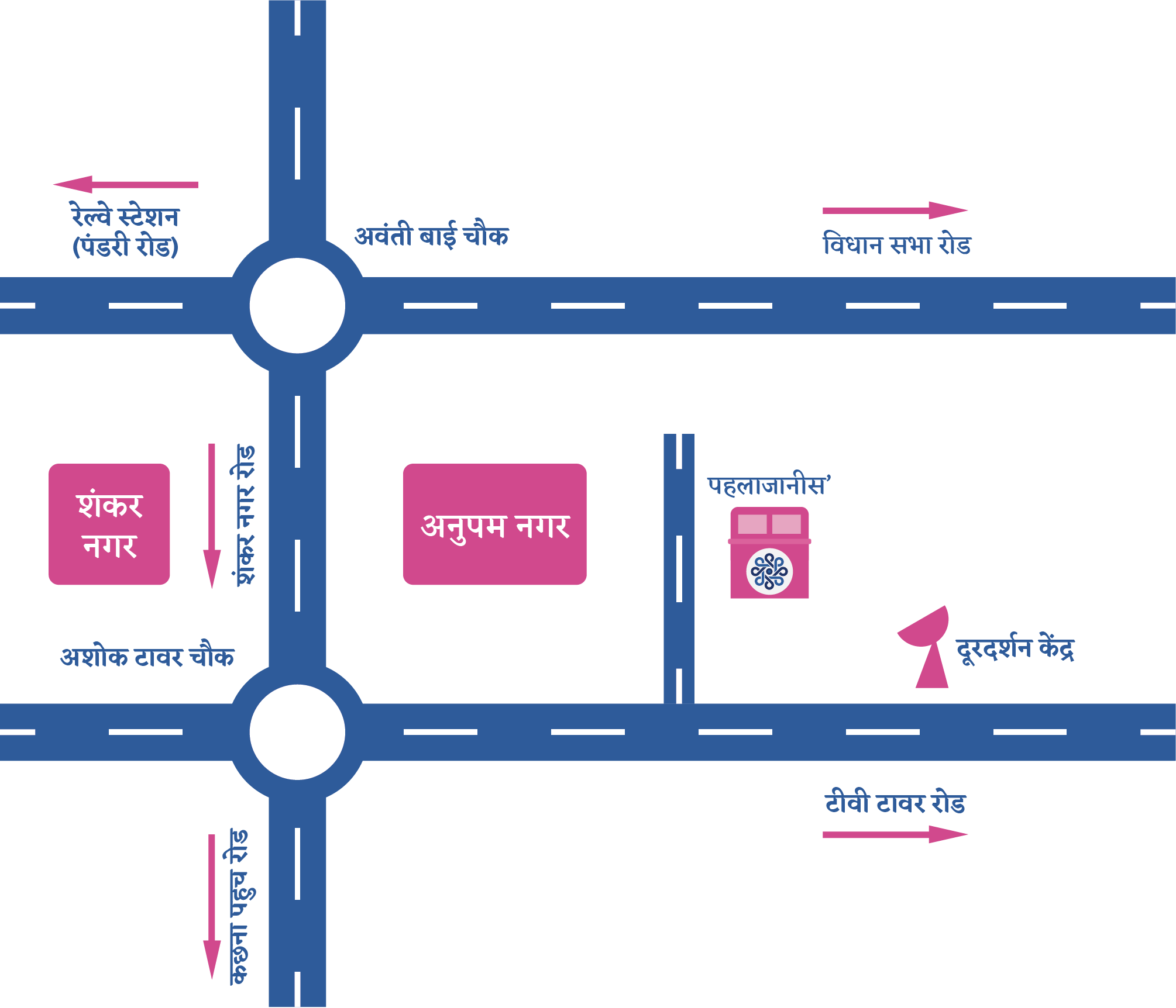 Raipur Sketch Map